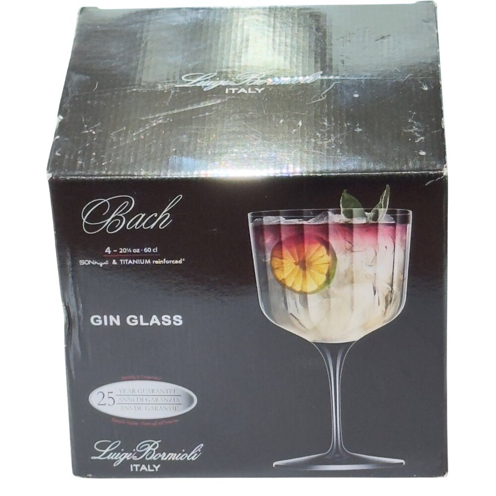 Luigi Bormioli Bach Gin Glasses Set Of 3 - 20.4oz Titanium Reinforced Crystal